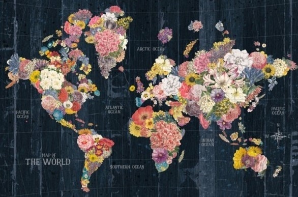 Botanical Floral Map