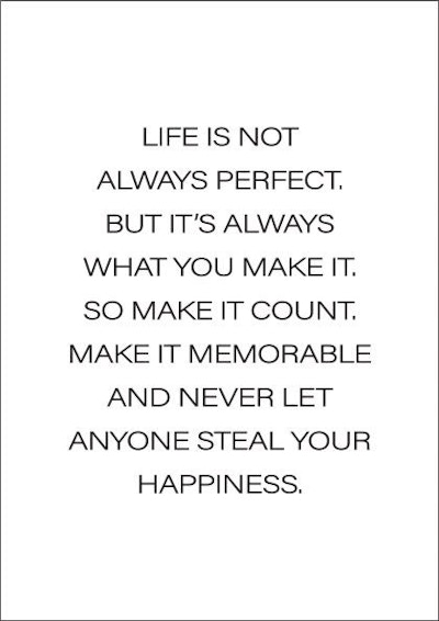Life Is Not Always Perfect