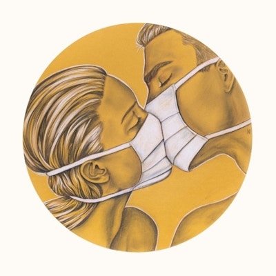 Covid Kiss - Original Painting
