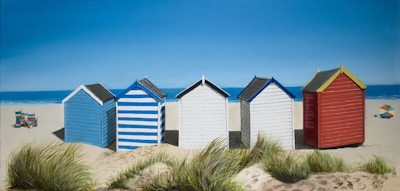 Row Of Beach Huts